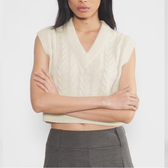 Sunday Best Winston Cropped Sweater Vest - Picture 1 of 1
